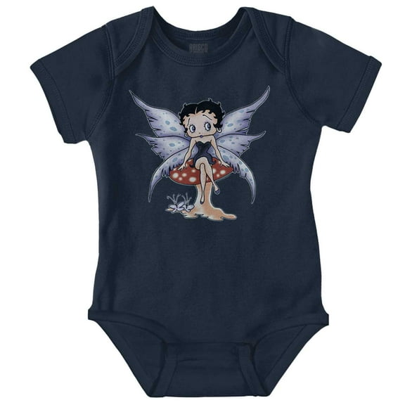 Betty Boop Cartoon Butterfly Mushroom Bodysuit Jumper Girls Infant Baby Brisco Brands NB