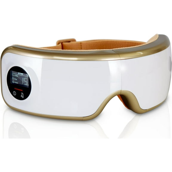 RKXQT Smart Eye Massager with Heat and Compression, Vibration, Music, Wireless Heated Mask for Migraines and Stress Therapy