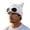 White, variant on EliteGoogv Unisex Knit Beanie Lined Cat Ear Hat with Goggle Accent Warm Skull Cap