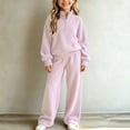 thumbnail image 5 of LvhaoGJOB Little Kids Kids Sweatshirt and Pants Outfit Set, Purple - sherpa fleece, 5 of 5