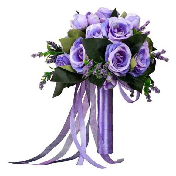 Ramo de boda, ramo de , centro de mesa hecho a mano con flores de seda, elegante ramo , flores artificiales para adornos de boda violetas