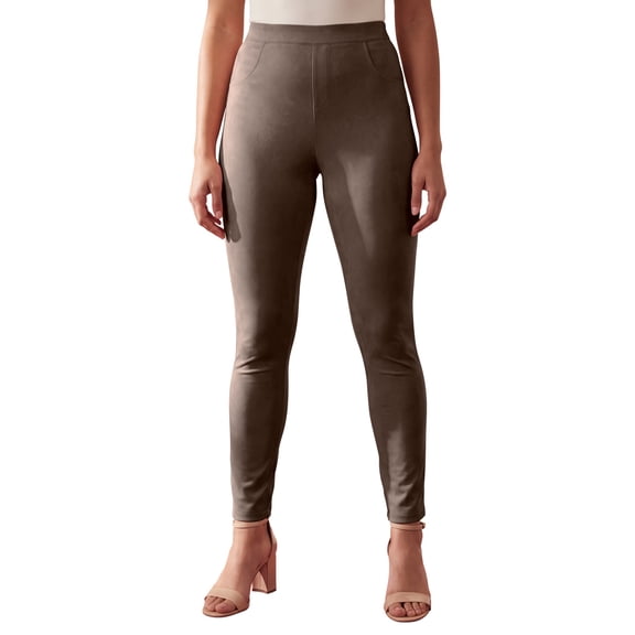 Roaman's Women's Plus Size Faux Suede Legging