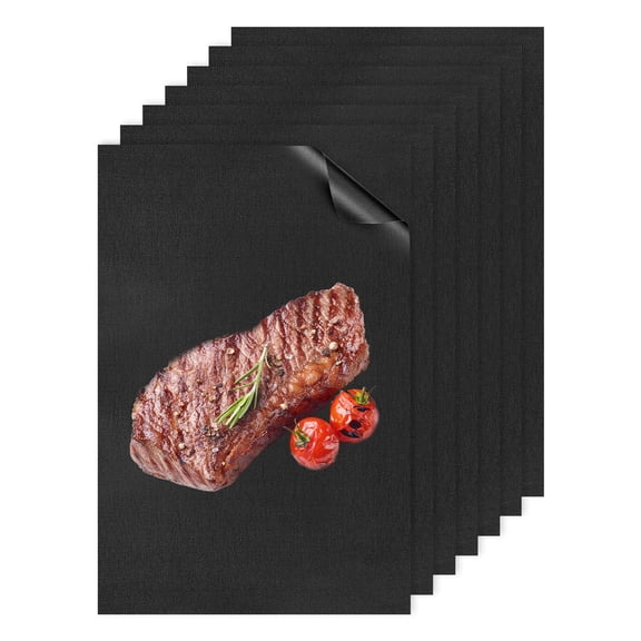Uxcell 7-Pack 16 x24 Inch Grill Mats for Outdoor Grill[Black]