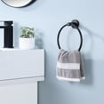 thumbnail image 6 of KES Black Towel Ring Bathroom Towel Holder Modern Wall Mount, Matte Black, 6 of 10