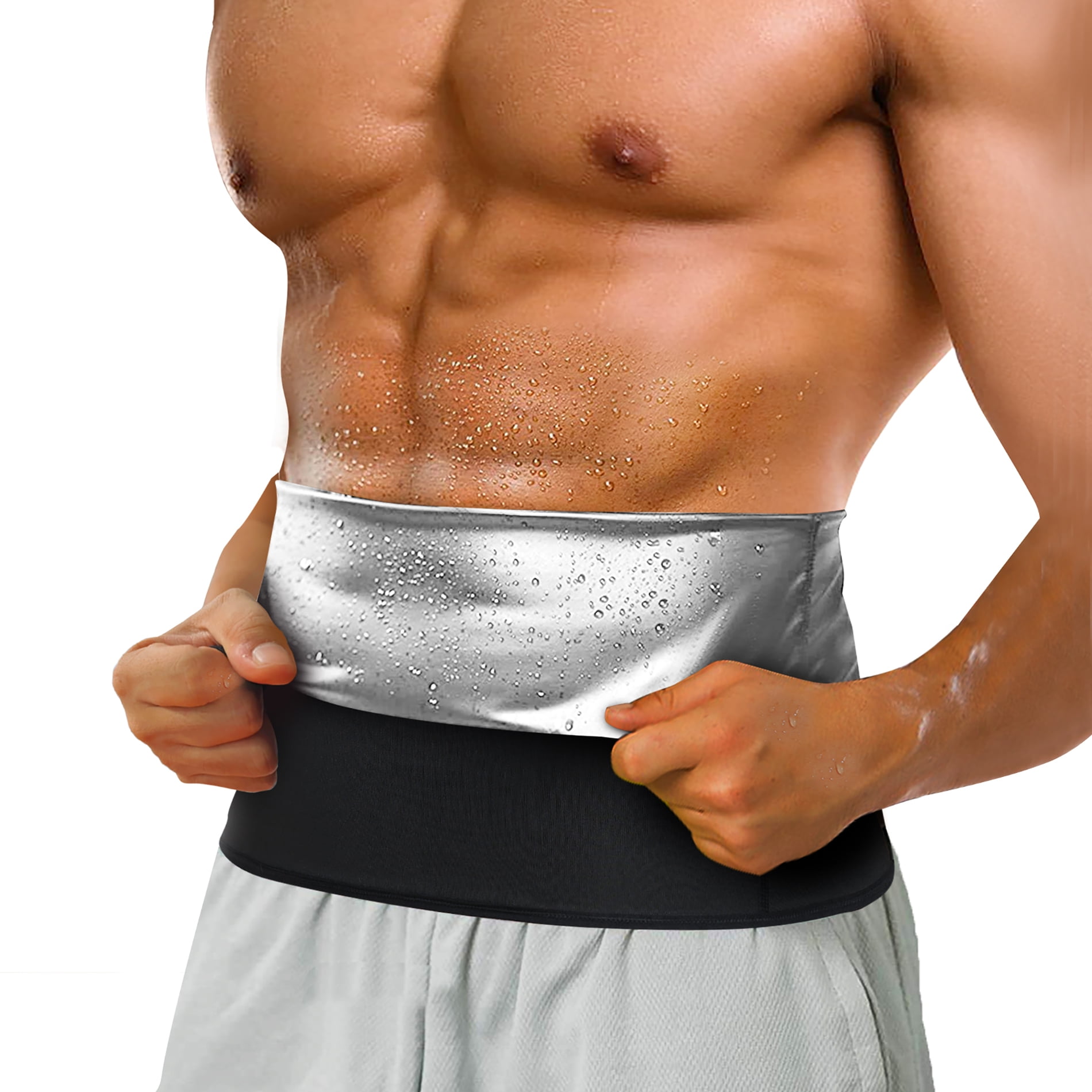 Eleady Waist Trimmer for Men Weight Loss Stomach Trainer Sweat Workout Shaper Neoprene Free Slimming Sauna BeltBlack X Large in Nepal at NPR 4832 Rating 5
