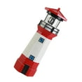 thumbnail image 4 of Faro con energía solar, faro solar respetuoso con el medio ambiente, ahorro de energía, con baliza giratoria para decoración de jardín, color rojo, 4 of 10