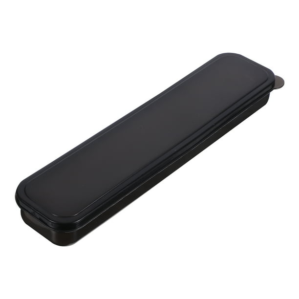 Caja de almacenamiento de vajilla de estuches portátiles con tapa para la cuchara de horquilla organizadora de plástico soporte para utensilios para la escuela de oficinas acampando al aire libre