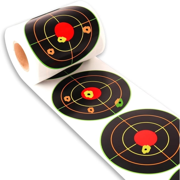 WarmFuPalace 3 Inch Splatter Adhesive Bullseye Shooting Target Stickers - Splash Effect of Multiple Colors - 200 Pack