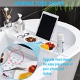 Expandable Drain Bath Shelf Caddy Tray, Multifunctional Plastic Bathtub