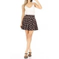 thumbnail image 4 of Women's Casual A-Line Pleated Polka Dot Printed Pull On Mini Skirt, 4 of 6