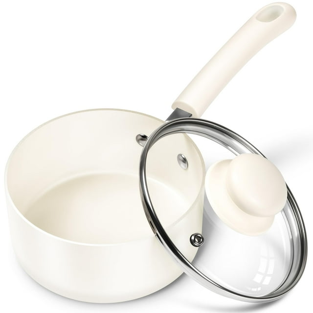 Cacerola MICHELANGELO Cerámica Antiadherente 1QT Blanca