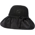 thumbnail image 3 of CoCopeaunts Large Bucket Hat Plain New All-Match Summer Hollow Fisherman Hat Female Sunshade UV Protection Bow Strap Basin Hat, 3 of 8