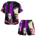 thumbnail image 3 of Invader Zim Gir Cartoon Summer Home Suit For Womens Short-Sleeved Pajama Set 2pcs Loungewear Soft Sleepwear T-Shirts Tee Shirt Top And Short Sleeping Pants, 3 of 8