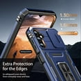 thumbnail image 5 of for Samsung Galaxy S21 FE Case with Upgraded Sliding Camera Lens Cover and Strong Magnetic Kickstand - Military-Grade Shockproof Protective Phone Case for Men Women Girls - Blue, 5 of 12