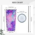 thumbnail image 3 of 20oz Tumbler With Lid And Straw, Galaxy Moon Stars Vacuum Insulated Iced Coffee Mug Reusable Travel Cup Stainless Steel Water Bottle, 3 of 6