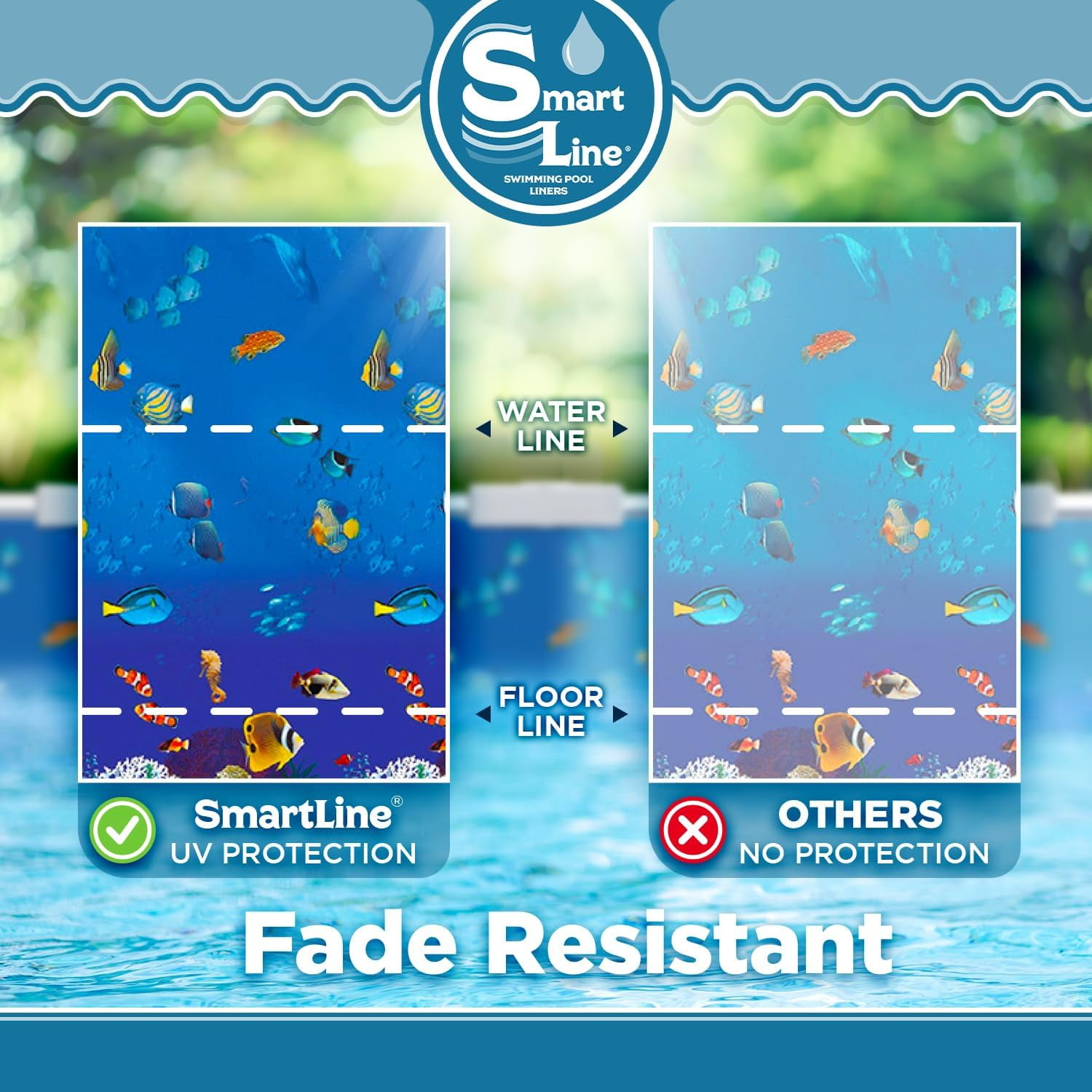 Smartline Caribbean Unibead Above Ground Swimming Pool Liner - Thumbnail 2