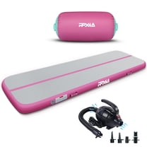 PPXIA Gymnastics Mat Inflatable Tumbling Mat 4 inches Thickness Air Floor Tumble Air Tumbling Mat Set with Pump for Training Cheerleading Home Use Beach Park and Water Use