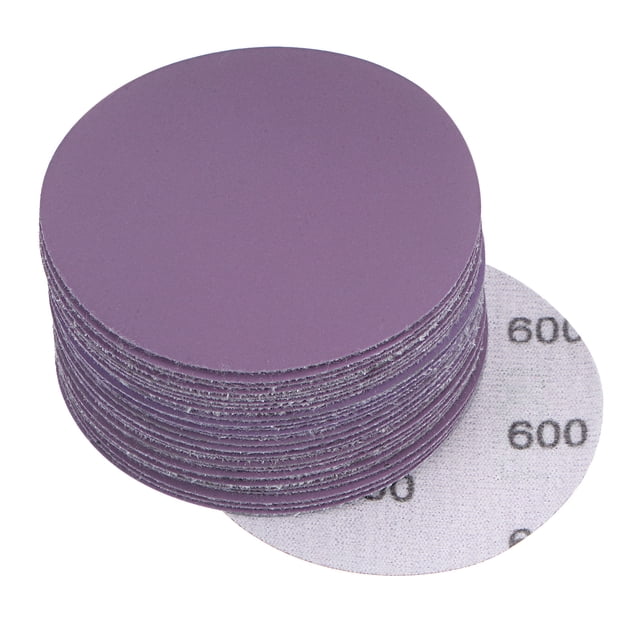 Unique Bargains 30 Pack 3-Inch Purple Sanding Discs 600 Grits Hook & Loop Professional Aluminum Oxide Sandpaper