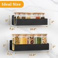 TRAHOOKitchen Spice Rack for Wall 2 Packs Black Adhesive Spice Racks
