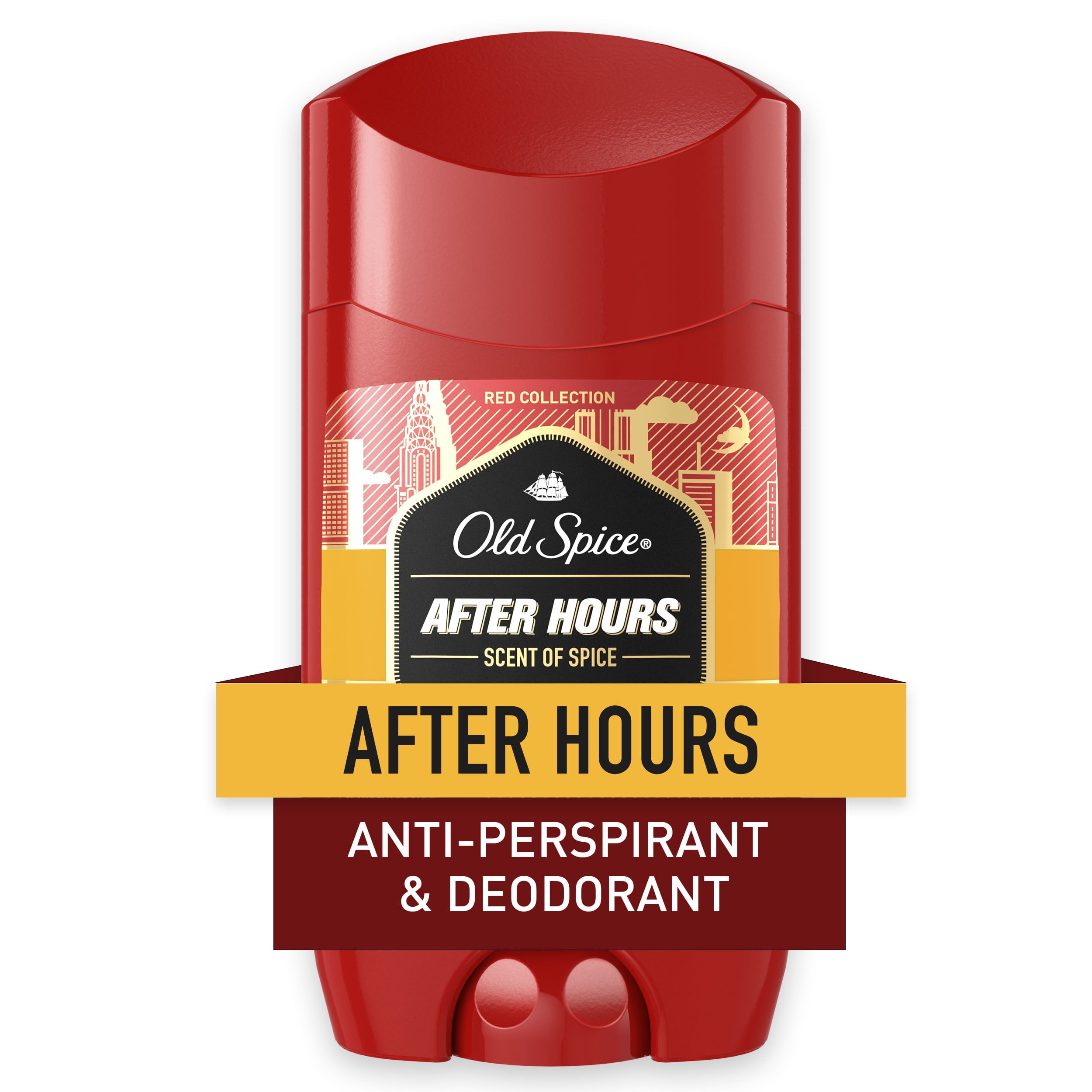 Old Spice Red Collection, Antiperspirant Deodorant for Men, After Hours Scent, 2.5 oz
