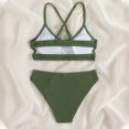 thumbnail image 2 of Jacenvly Two Piece Swimsuit Toddler Clearance Soft Satiny Girls Swimsuit Bikini Swimsuit Spaghetti Strap Bathing Suit Outfits Quick Dry Swimwear Two Piece Swimsuits 8-14 Years 8Y Green, 2 of 6