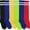 Colored Assortment w/ 2 White Stripes, variant on ToBeInStyle Women's Pack of 6 Knee High Socks - Argyle Patterned Analagous Color Sets