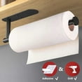 thumbnail image 2 of PHANCIR Paper Towel Holders with 2 Pack Adhesive Hooks, Wall Mount Kitchen Paper Holder Under Cabinet, Black, 2 of 7