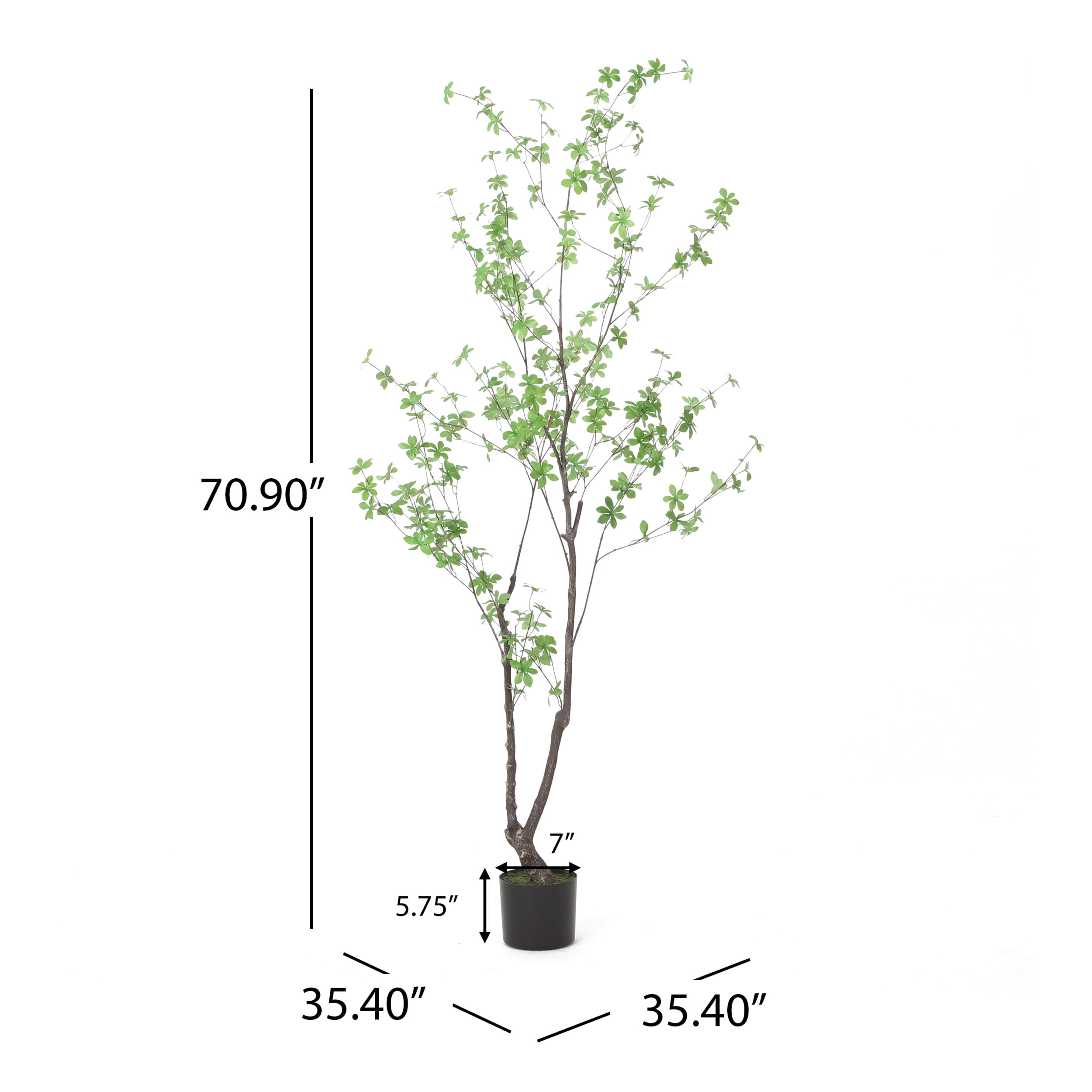 Noble House Coles 6' x 3' Artificial Enkianthus Tree, Green