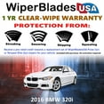 thumbnail image 2 of 2016 BMW 320i Beam Wiper Blades Wipers w/1yr Warranty (Set of 2), 2 of 5