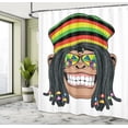 thumbnail image 5 of Ambesonne Monkey Shower Curtain, Hippie Animal, 69"Wx70"L, Multicolor, 5 of 5