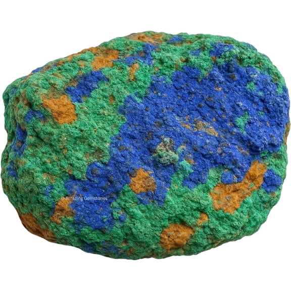 Azurite Crystals and Healing Stones Mineral Specimen - Premium Semi Precious Gem Stones for Spiritual Growth - Healing Geode Cluster for Meditation