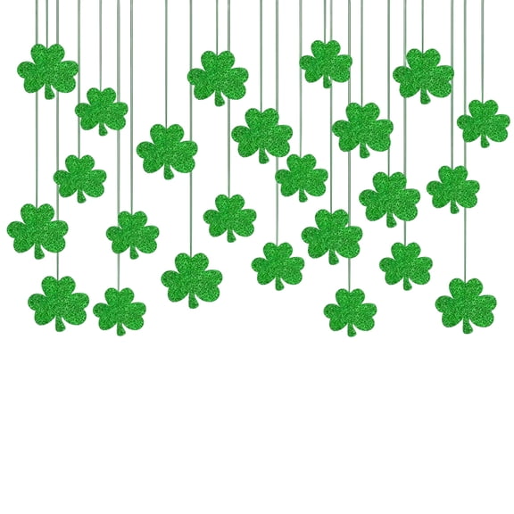 St. Patrick's Day Clover Pull String Flag Banner, Festive Party Decoration for Home, Door, and Event, Green Themed Holiday Banner to Celebrate Irish Tradition and Good Luck