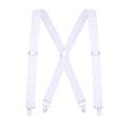 thumbnail image 2 of Buyless Fashion Suspenders for Men - 48" Elastic Adjustable Straps 1 1/4" - X Back - 5104-White, 2 of 7