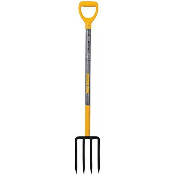 True Temper 2812200 4-Tine Spading Digging Fork with 30 in. Hardwood D-Grip Handle, 30 Inch