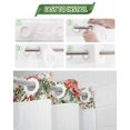 thumbnail image 6 of Xmas Snowman Pine Tree Elk Snowflake No Hooks Shower Curtain with Snap in Fabric Liner Set, Poinsettia Retro Letter Shower Curtains Waterproof Bathroom Curtain with See Through Top Window, 72x72 Inch, 6 of 6