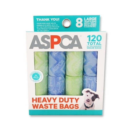 ASPCA Fresh Mountain Scented Heavy Duty Pet Waste Bags in a Box, Doodle Print, 120 ct
