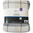 thumbnail image 5 of Mainstays Super Soft Plush Blanket, Brown Plaid, King, Adult/Teen, 5 of 9