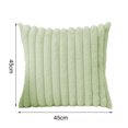thumbnail image 3 of CSChome Cushion Cover Stripe Cushion Cover: Decorative Faux Rabbit Fur Plush Throw Pillow Cover, 3 of 7