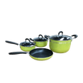 thumbnail image 1 of Juego Batería Cocina 7 Pzas Vbg Aluminio olla sarten verde VBG SQL-A23HH0337609, 1 of 7