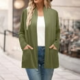 thumbnail image 2 of Fall Cardigans Women Long Sleeve For Open Front With Pockets Casual Duster Outfits Clothes, 2 of 4