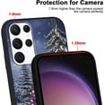 thumbnail image 3 of Christmas Black Print Phone Case for Samsung Galaxy S22+ 5G 6.6", with Aesthetics Pattern Design Soft TPU Silicone Xmas Cases, Shockproof Bumper Protector Camera Girls Women Cover, Snowflake, 3 of 6