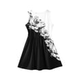 thumbnail image 5 of LTTVQM Girls Sundresses Size 2-3 Casual Floral 2026 Summer Spring Dresses Cute Sleeveless Midi Dress Basic Crewneck Church Dress White 2-3 Years, 5 of 5