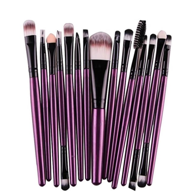 FUTUREORYY 20Pcs Professional Purple Cosmetic Brush Set for Makeup with Durable Synthetic Fiber