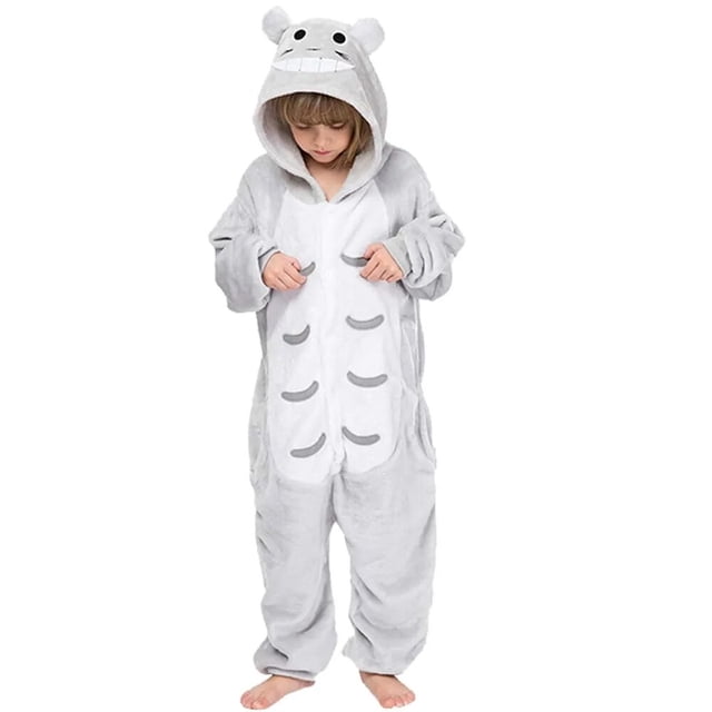 Pijama Kigurumi de lana, mono con capucha de una pieza, mono de unicornio para niño, pijamas de invierno para niños, ropa de dormir, pijamas de Navidad y Halloween