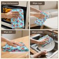 thumbnail image 5 of 4 Pcs Pioneer Flower Floral Print Pattern Funny Kitchen Towels, Microfiber Dish Towels, Kitchen Tea Towels Set 18" X 26", 5 of 6