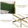 thumbnail image 6 of Tookss Full/Queen /King Size Bed Frame, Velvet Upholstered Platform Bed with Button Tufted Headboard, Heavy Duty Mattress Foundation with Solid Wood Slats Support, No Box Spring Needed, 6 of 10