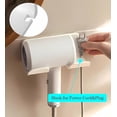 thumbnail image 4 of Soporte para secador de pelo SUPTEC, soporte universal de pared, paquete de 2 unidades, blanco, 4 of 6