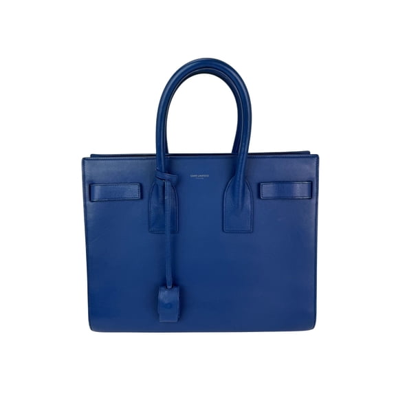 Pre-Owned Saint Laurent Sac De Jour Blue Leather Hand Bag