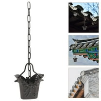 KAJNBN 1Set 14.8x4.5in Coffee Colored Aluminum Rain Chain for Downspout and Gutter Water Chains