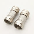 thumbnail image 3 of Coaxial Cable Connector for Signal Transmission, Nickel Plated for Easy Installation and Durability, Perfect for Enhancing TV Cable Repair and Entertainment Setups (2-Pack), 3 of 5